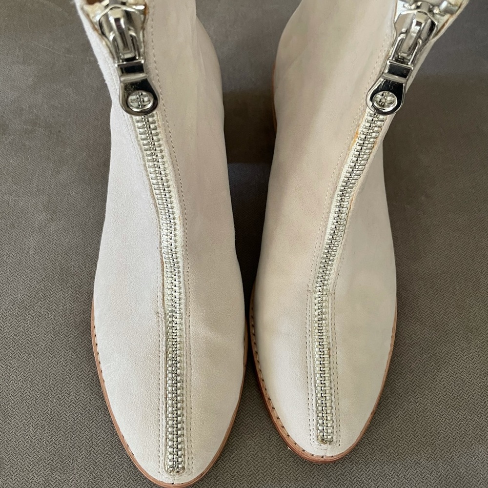 Anthropologie Matiko Zip Boots Booties Grey 8
